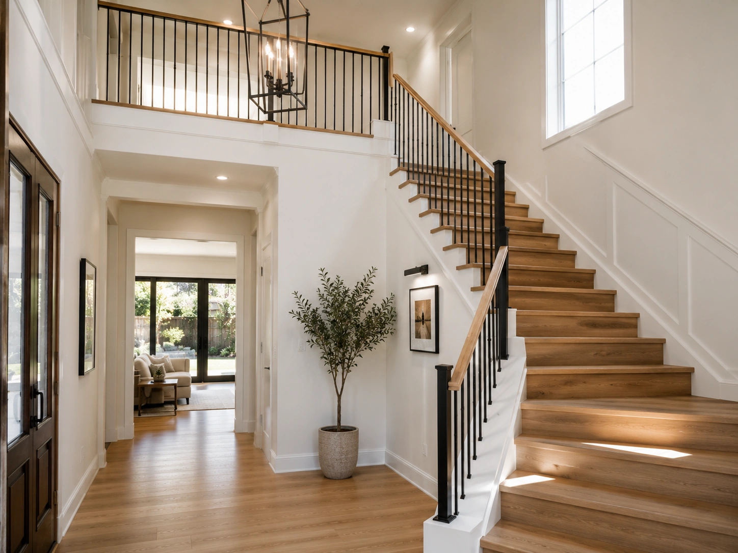 Whole home interior painting with crisp trim